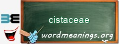 WordMeaning blackboard for cistaceae